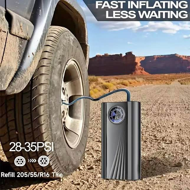 Mini Compresseur d'Air pour Voiture/Moto/Vélo/Ballon...
